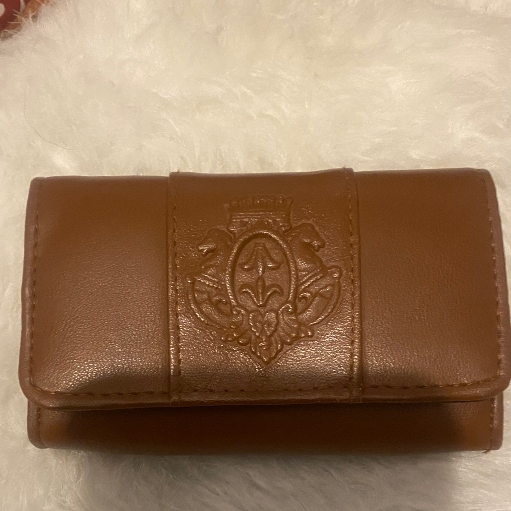 Vintage Elegant Brown Leather Credit Card Holder